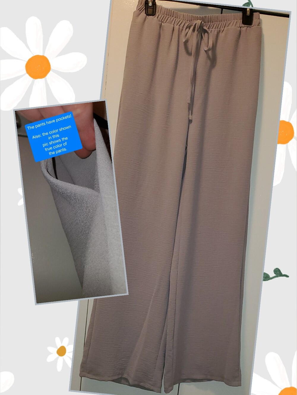 Dove Gray LIKE NEW Women's sz M Wide Leg Pants
